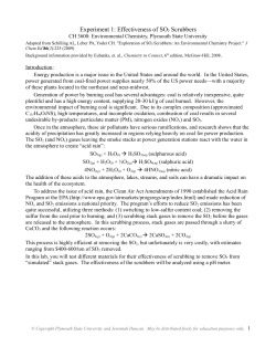 Experiment 2: Effectiveness of SO2 Scrubbers