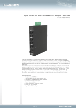 5-port 10/100/1000 Mbps, included 4 PoE+ port plus 1