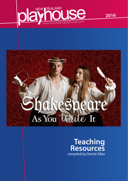 Teaching Resources - New Zealand Playhouse