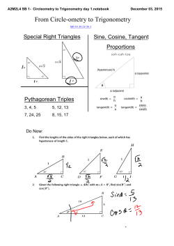 A2M2L4 SB 1- Circleometry to Trigonometry day 1.notebook