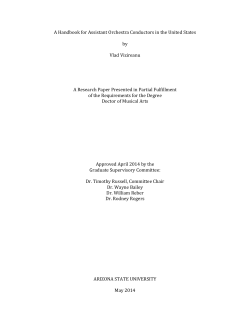 A Handbook for Assistant Orchestra Conductors in the United States