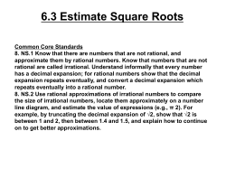 6.3 Estimate Square Roots