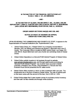 Global Online Direct Inc., Global Online Depository, et al