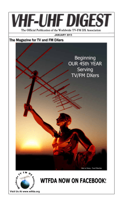 Jan - Worldwide TV-FM DX Association