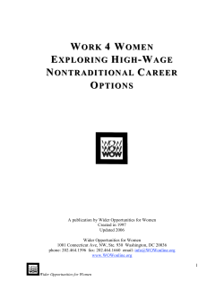 work 4 women exploring high-wage nontraditional career options