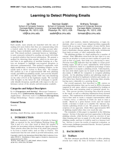Learning to Detect Phishing Emails