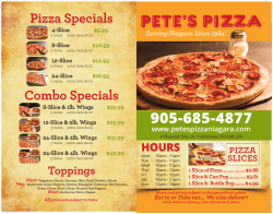 our menu
