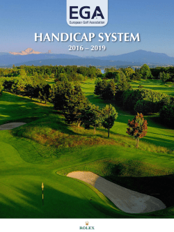 handicap system - European Golf Association