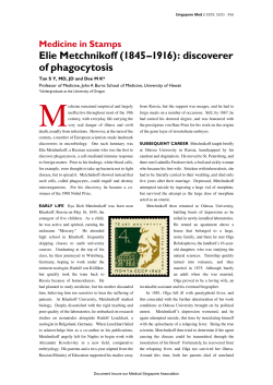 Elie Metchnikoff (1845&ndash;1916): discoverer of