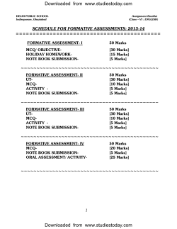 CBSE Class 6 English Collection of Assignments for 2014