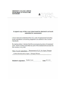 Measurement of Cp/Cv for Argon, Nitrogen, Carbon Dioxide
