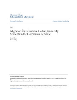 Haitian University Students in the Dominican Republic