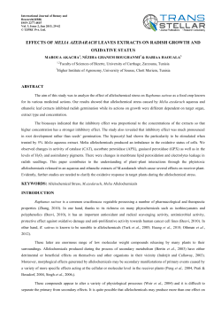 Effects of Melia azedarach Leaves Extracts on Radish