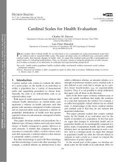 Cardinal Scales for Health Evaluation