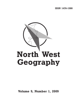 North West Geography - Manchester Geographical Society