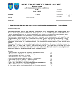 UNIDAD EDUCATIVA MONTE TABOR &ndash; NAZARET