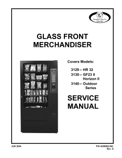 SERVICE MANUAL - Vending World