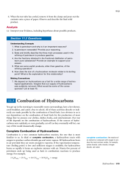 11.3 Combustion of Hydrocarbons (pp.519-528)