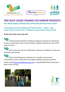 Be a Walk Leader and help your community become more active!