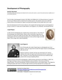 Development of Photography
