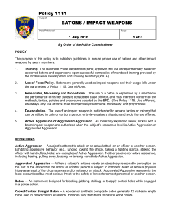 Policy 1111 BATONS / IMPACT WEAPONS