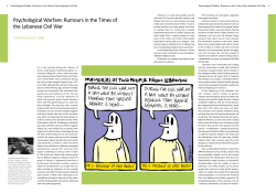 Psychological Warfare: Rumours in the Times of the Lebanese Civil
