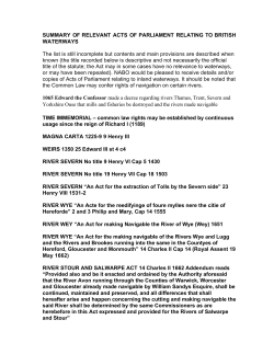 SUMMARY OF RELEVANT ACTS OF PARLIAMENT RELATING TO