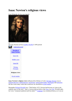 Isaac Newton`s religious views