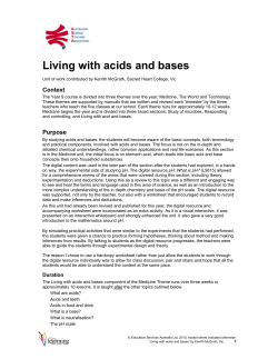 Living with acids and bases - NSW Department of Education