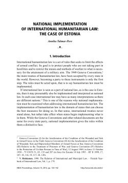 national implementation of international humanitarian law