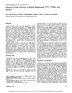 Adenyl Cyclase Activity in Morris Hepatomas