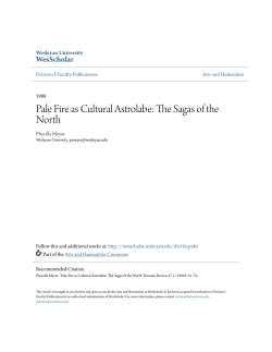 Pale Fire as Cultural Astrolabe: The Sagas of the North