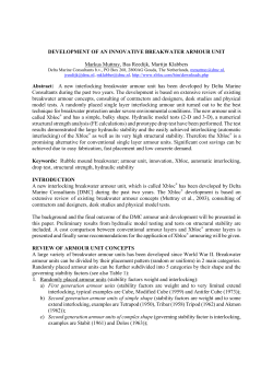 Development of an Innovative Breakwater Armour Unit