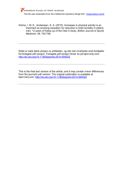 Holme, I. M. K., Anderssen, S. A. (2015). Increases in