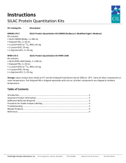 Instructions - Cambridge Isotope Laboratories