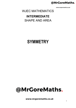 symmetry - MrGoreMaths