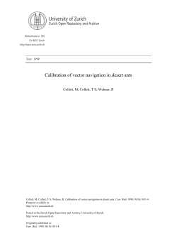 Calibration of vector navigation in desert ants