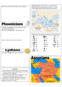 The Phoenician alphabet! Write your name below!