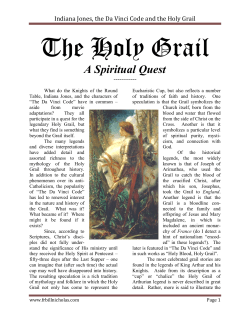 Holy Grail: A Spiritual Quest