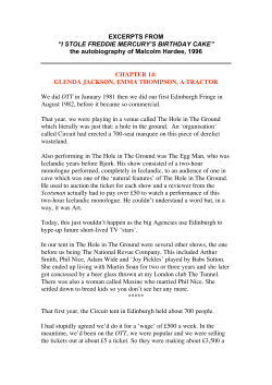 EXCERPTS FROM - Malcolm Hardee