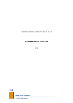 1 STUDY ON MORTGAGE INTEREST RATES IN THE EU
