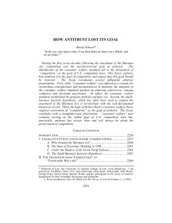 how antitrust lost its goal