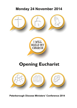 Opening Eucharist - The Diocese of Peterborough