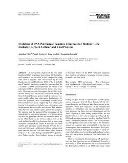 Evolution of DNA Polymerase Families: Evidences for Multiple Gene