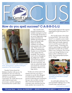 How do you spell success? CARROLL!