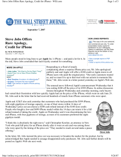 Steve Jobs Offers Rare Apology, Credit for iPhone