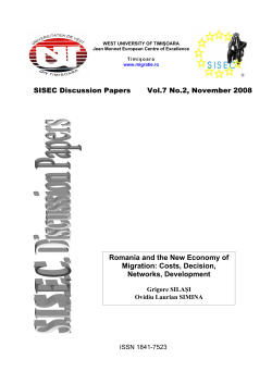 Romania and the New Economy of Migration: Costs, Decision