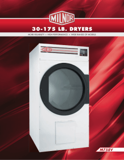 30-175 LB. DRYERS - Pellerin Milnor Corporation