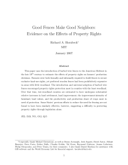 Good Fences Make Good Neighbors: Evidence on the Effects of