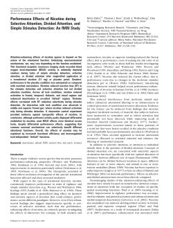 Performance Effects of Nicotine during Selective Attention, Divided